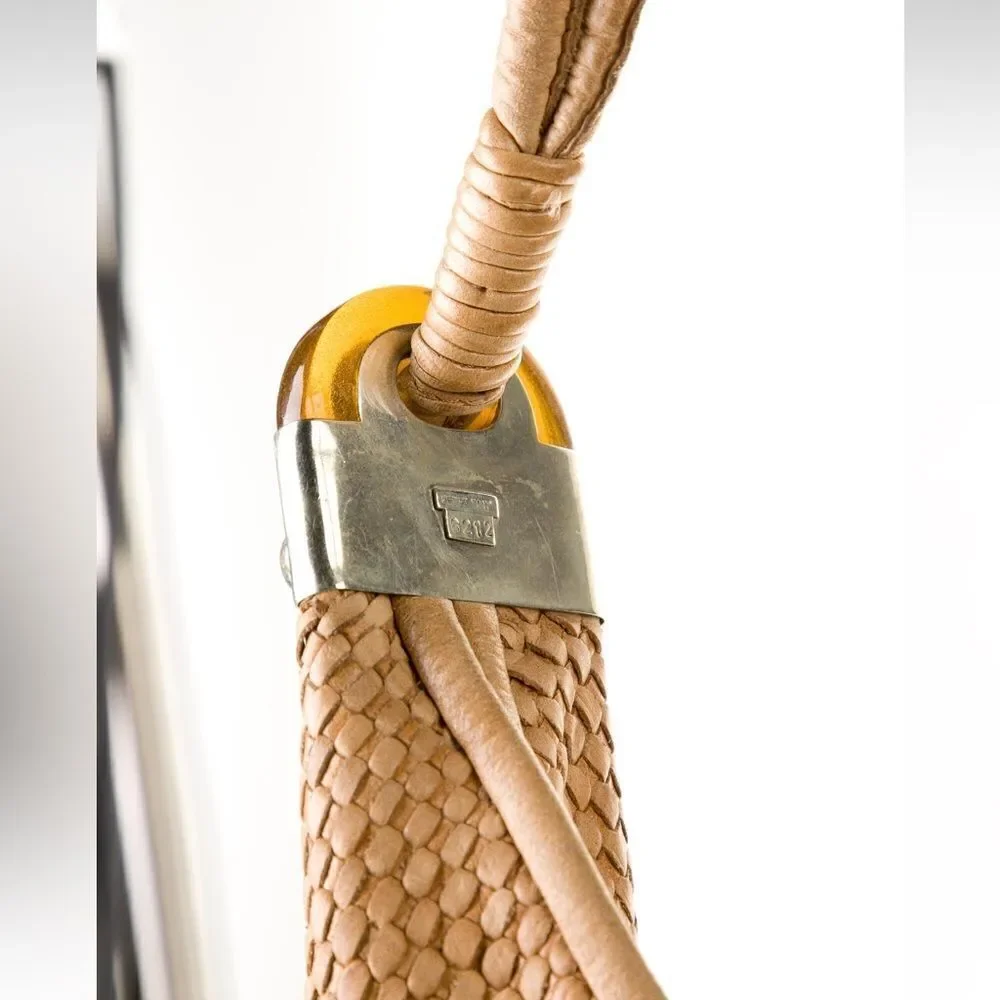 Perez Sanz 6212 Woven Tassel‎ Leather Hobo Bag Purse